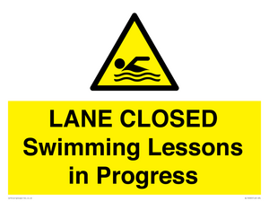 LANE CLOSED Swimming Lessons in Progress